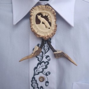 Vadász nyakkendő Bolo - Róka - kézi munka