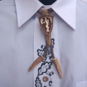 Vadász nyakkendő Bolo - Mókus - kézi munka