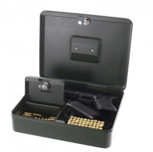 Rottner pisztolytároló kazetta Gun Box cilinderzárral zöld