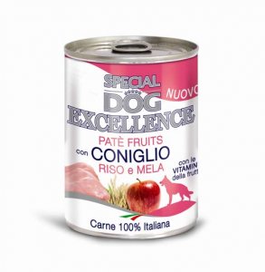 MONGE SPECIAL DOG EXCELLENCE FRUITS nyúl+rizs+alma 400g konzerv